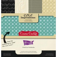 Core Impressions Cosmo Cricket Neutrals Collection 12x12 Embossed ColorCore Cardstock by core'dinations 20 sheets