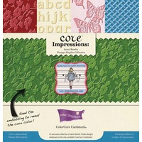 Jenni Bowlin Collection Vintage Brights 12x12 Embossed ColorCore Cardstock by Core'dinations 20 sheets