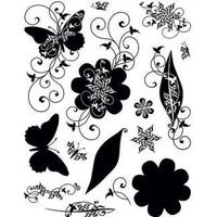 Silhouettes & Shadows Clear Stamps Great for Scrapbooking & Cardmaking