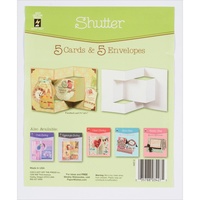 Hot Off The Press Die-Cut Cards with Envelopes 5/Pkg Shutter FREE SHIPPING