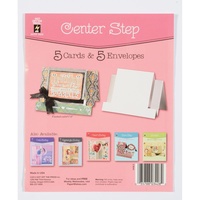 Hot Off The Press Die-Cut Cards with Envelopes 5/Pkg Center Step FREE SHIPPING