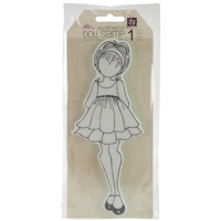Prima Marketing Julie Nutting Cling Stamps Doll Ruffle Dress FREE SHIPPING