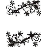 Ultimate Crafts Embossing Folder A2 Feliz Navidad Winter Pinecone Flourish
