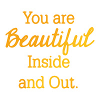 Ultimate Crafts Sweet Sentiments Hotfoil Stamp Beautiful Inside and Out