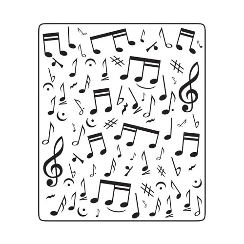 CraftsToo Embossing Folder Music Notes 12.5cm x 15cm