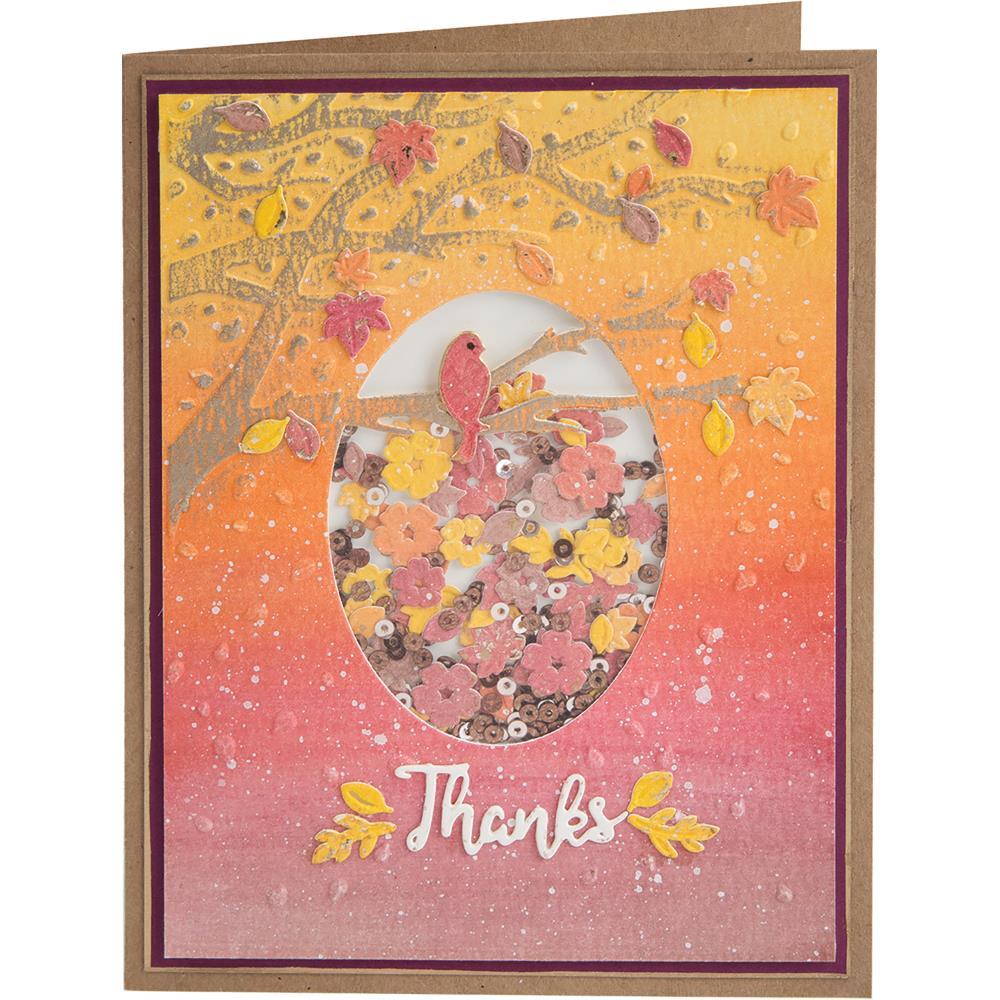 Sizzix Impresslits Embossing Folder And Die Set Changing Of The Seasons
