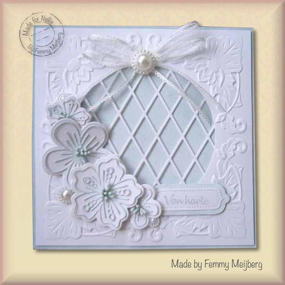 Nellie Snellen 3D Embossing Folder 6x6 Exotic Flower Frame EF3D028