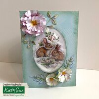Katy Sue Icy Watercolour - Die Cut Flowers & Leaves