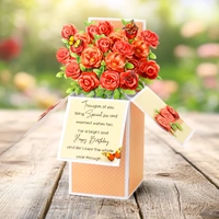 Katy Sue - White Pop Up Box Cards & Envelopes 140x200mm, Pack of 12