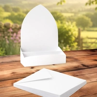 Katy Sue - White Pointed Arch Pop Up Cards & Envelopes, Pack of 12