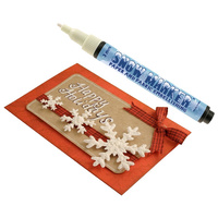 Marvy Snow Marker Paper and Fabric embellishing 