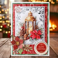 Christmas Lantern Die Cut Decoupage by Katy Sue Designs (pack of 3)