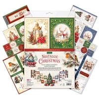 Katy Sue Nostalgic Christmas Foiled Paper Craft Toppers & Sentiments, 8 sheets