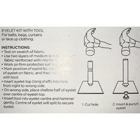 Birch Eyelet Kit with Tool 30/PK Black