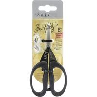Tim Holtz Kushgrip Non-Stick Micro Serrated LEFT HANDED Mini Snips Scissors 5 Inch