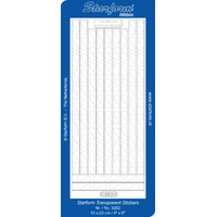 Starform Sticker Sheet 4 x 9 Inch Clear Stitching 3202 Silver
