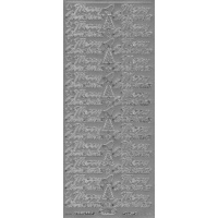 Starform Sticker Sheet 4 x 9 Inch Merry Christmas Silver