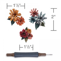 Sizzix Thinlits Tim Holtz Die Set Tiny Tattered Floral 660227 
