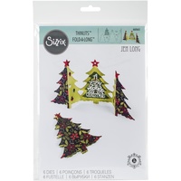 Sizzix Thinlits Die Set 6pk Christmas Tree Fold-A-Long Card