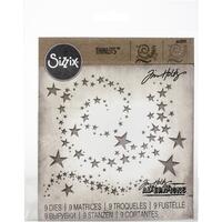 Sizzix Thinlits Die Set 9pk Swirling Stars by Tim Holtz 663095