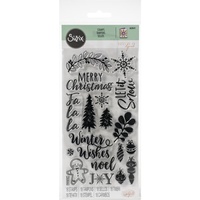 Sizzix Clear Stamp Set Winter Phrases 663614