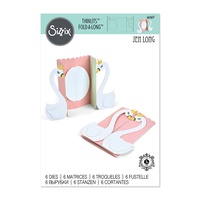 Sizzix Thinlits Die Set 6PK - Card, Swan Fold-a-Long 663617