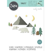 Sizzix Thinlits Die Set 16pk Arctic Bear 664445