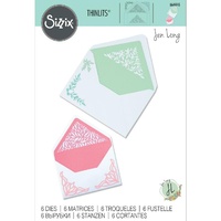 Sizzix Thinlits Die Set 6pk Botanical Envelope Liners 664446