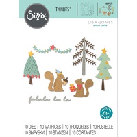 Sizzix Thinlits Die Set 10pk Festive Tails 664451