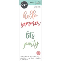 Sizzix Thinlits Die Set 4pk Party Phrases 664469