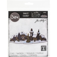 Sizzix Thinlits Tim Holtz Die Set Holiday Village Colorize 664737
