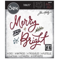 Sizzix Thinlits Die Set 4pk Merry & Bright by Tim Holtz 664739