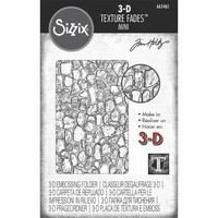 Sizzix Tim Holtz 3D Texture Fades Embossing Folder Mini Cobblestone 665461