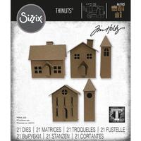 Sizzix Tim Holtz Thinlits Die Set Paper Village #2 665585