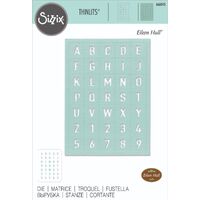 Sizzix Thinlits Die - Tile Alphanumeric by Eileen Hull 666043