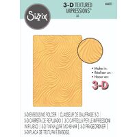 Sizzix 3-D Textured Impressions Embossing Folder - Flowing Waves 666051