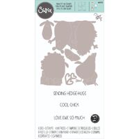 Sizzix Thinlits Die Set 4PK w/3PK Stamps - Crazy Characters #1  by Pete Hughes 666101