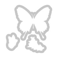 Sizzix Framelits Die Set 3PK w/3PK Stamps - Butterfly Birthday by Jen Long 666106