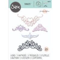 Sizzix Thinlits Die Set 5PK - Fanciful Corners by Jennifer Ogborn 666116