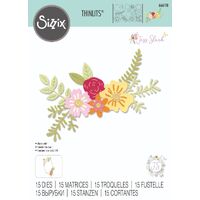 Sizzix Thinlits Die Set 15PK - Floral Cluster by Jess Slack 666118