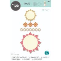 Sizzix Thinlits Die Set 10PK - Geo Frames & Borders by Lisa Jones 666121