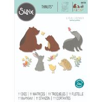 Sizzix Thinlits Die Set 11PK - Nature Friends by Lisa Jones 666126