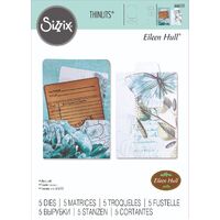 Sizzix Thinlits Die Set 5PK - Library Pocket, ATC Card & Tabs by Eileen Hull 666151