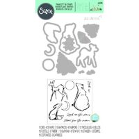Sizzix Framelits Die Set 10PK w/8PK Stamps Twilight Animals