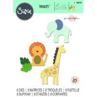 Sizzix Thinlits Die Set 8PK Basic Zoo Animals