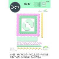 Sizzix Thinlits Die Set 9PK Fabulous Frames and Borders