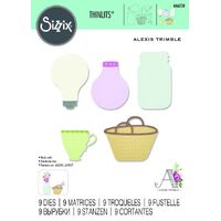 Sizzix Thinlits Die Set 9PK Floral Vessels