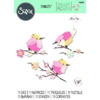 Sizzix Thinlits Die Set 11PK Painted Birds