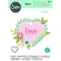 Sizzix Thinlits Die Set 9PK Hello Love