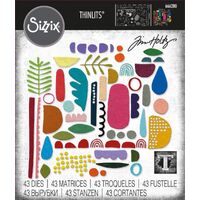 Sizzix Thinlits Die Set 43PK - Abstract Elements by Tim Holtz 666280